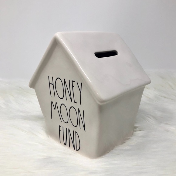Rae Dunn HONEYMOON FUND Ceramic Money Bank - Picture 3 of 8
